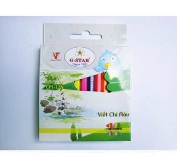 Plastic Color Pencil - CP1 - 12 Color (Short)
