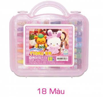 Oil Pastel - Ttoru - 18 Color Plastic Case