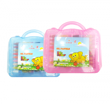 Oil Pastel - 18 Colors - Plastic Case